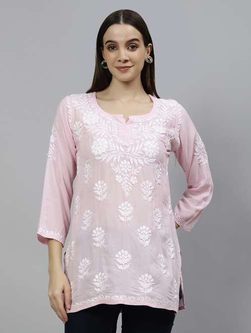 Women Three Quarter Sleeve Straight Kurti