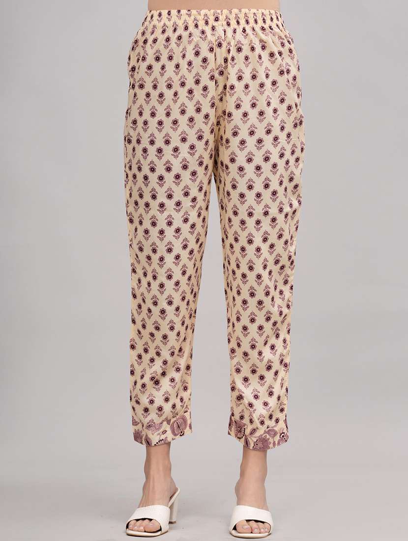 women beige round neck kurta pant set with dupatta - 20884848 -  Standard Image - 4