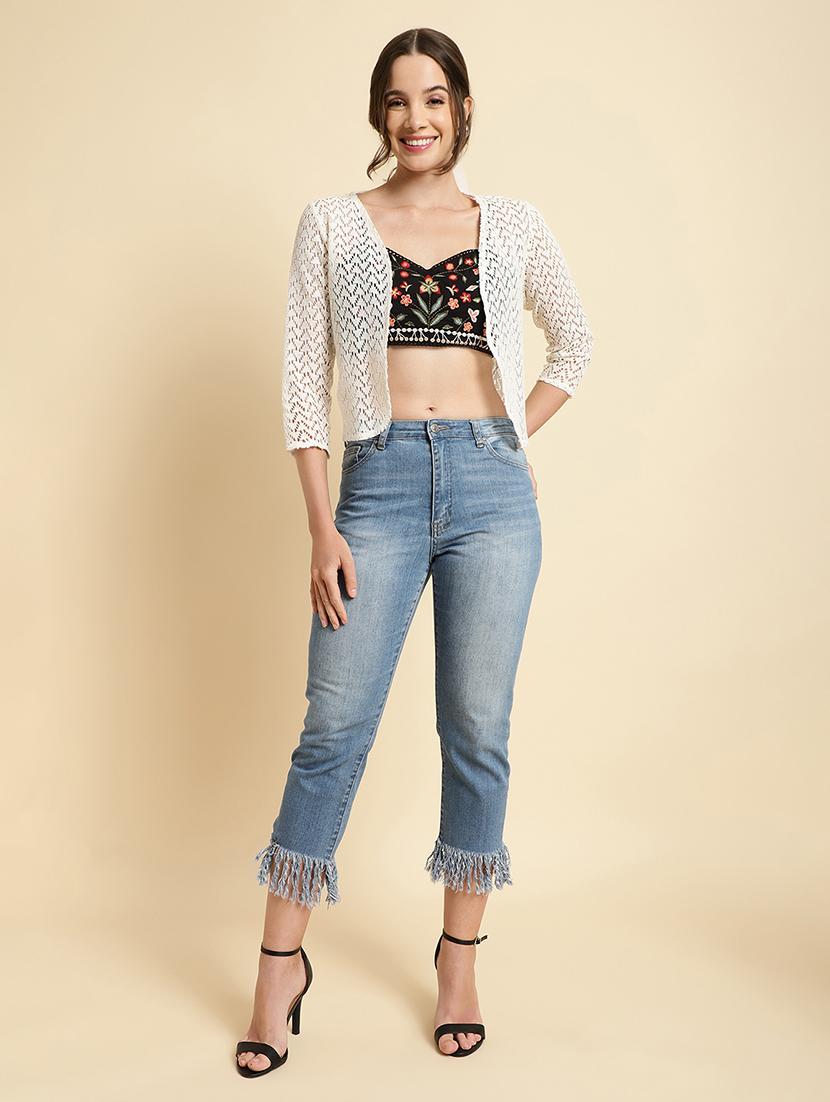 off white lace shrug - 20884868 - Standard Image - 4