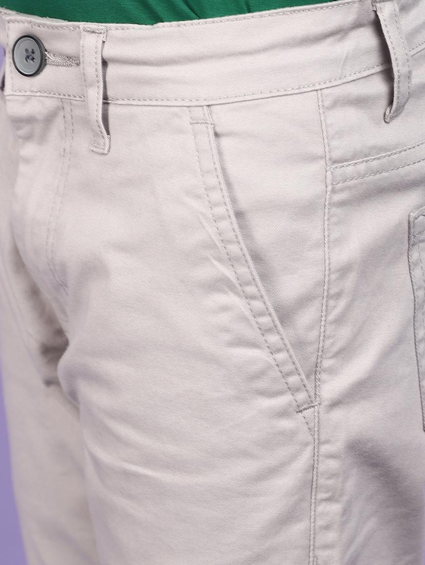 kids solid grey casual chinos - 20884870 - Standard Image - 4