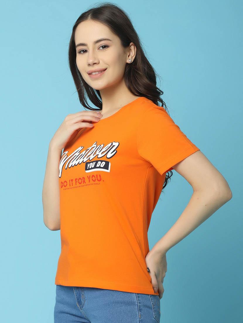 women round neck printed regular t-shirt - 20884908 - Standard Image - 1