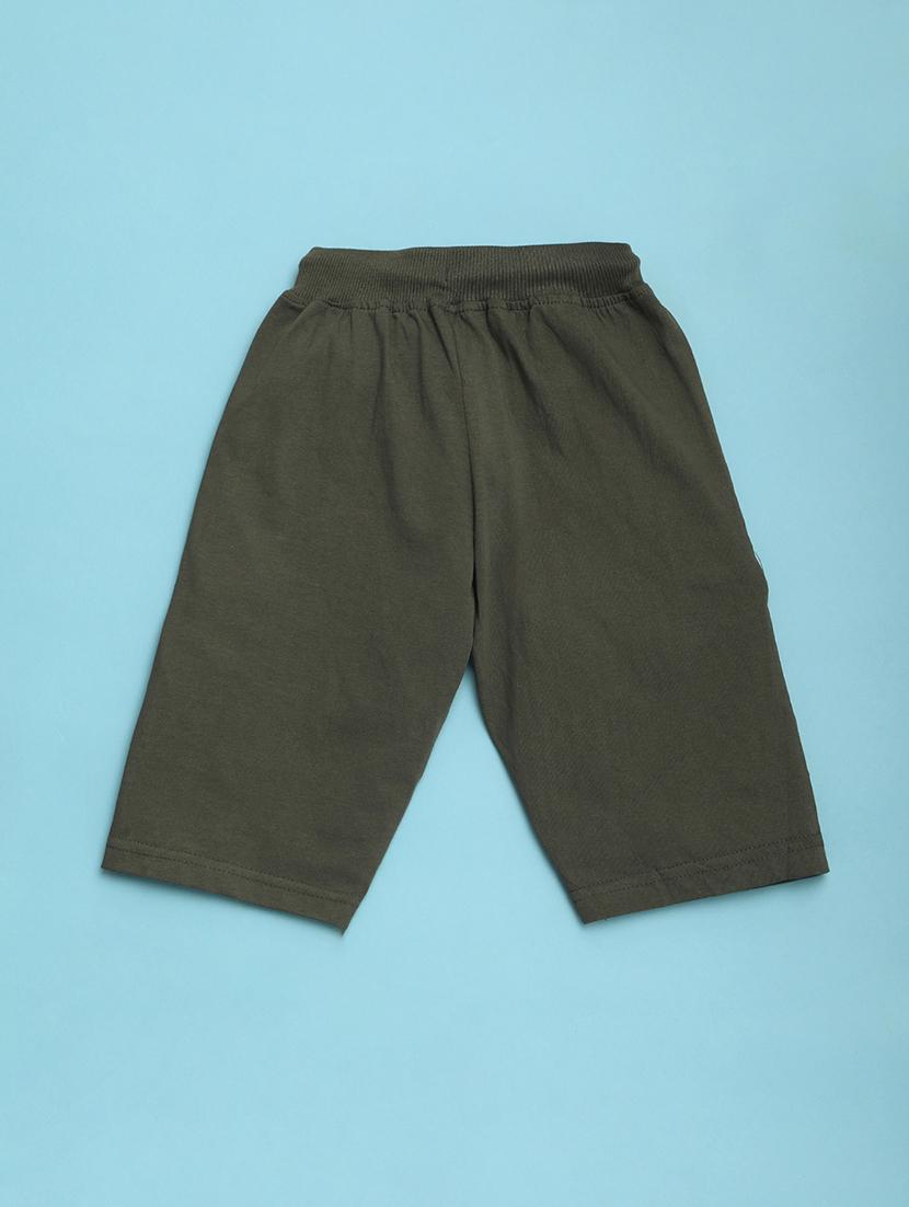 kids green typographic printed shorts - 20884927 - Standard Image - 1