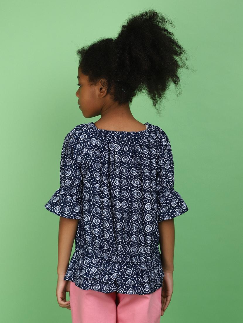 girls blue printed top - 20884929 - Standard Image - 4
