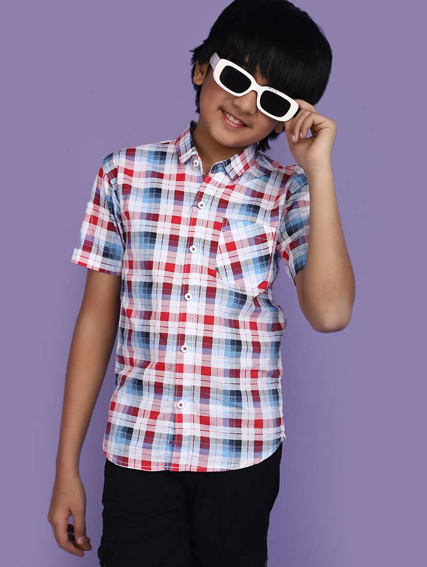 multicolored checks cotton shirt - 20884977 -  Standard Image - 1