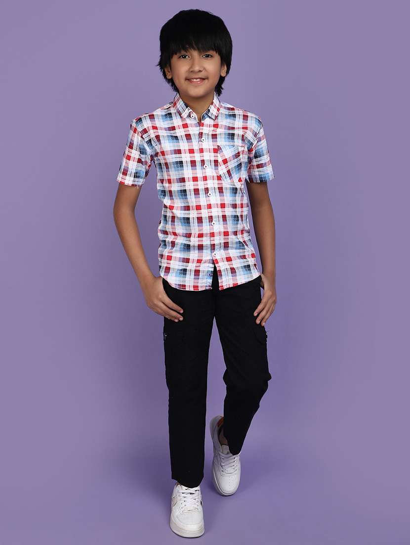 multicolored checks cotton shirt - 20884977 -  Standard Image - 4