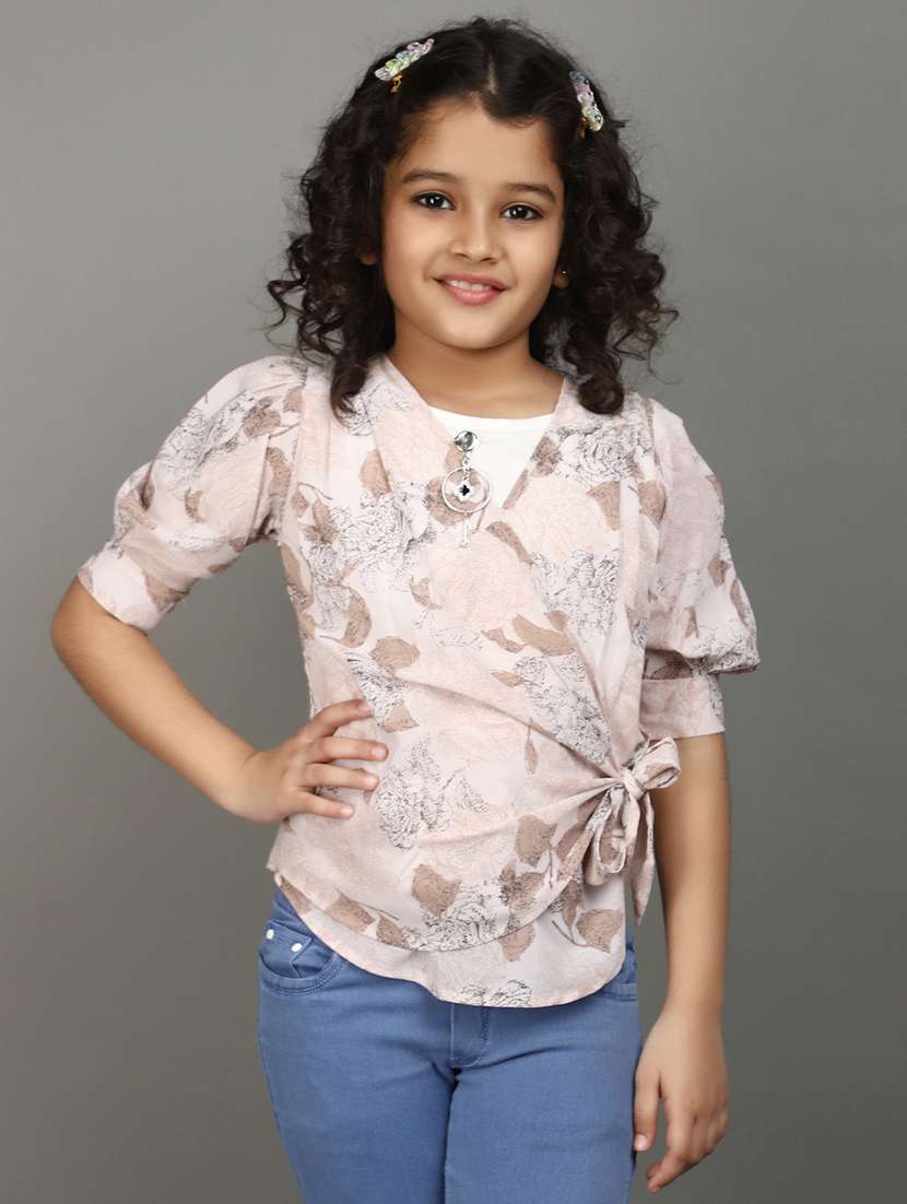 white printed cotton top