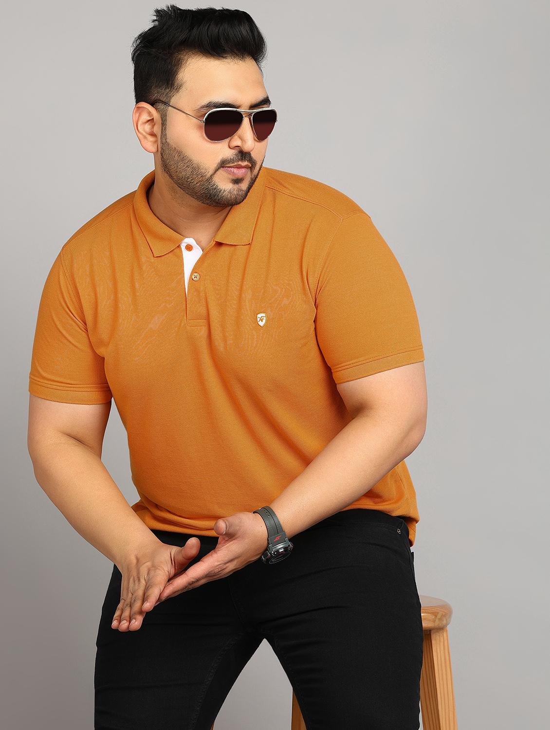 mustard cotton plus tshirt - 20885081 - Standard Image - 1
