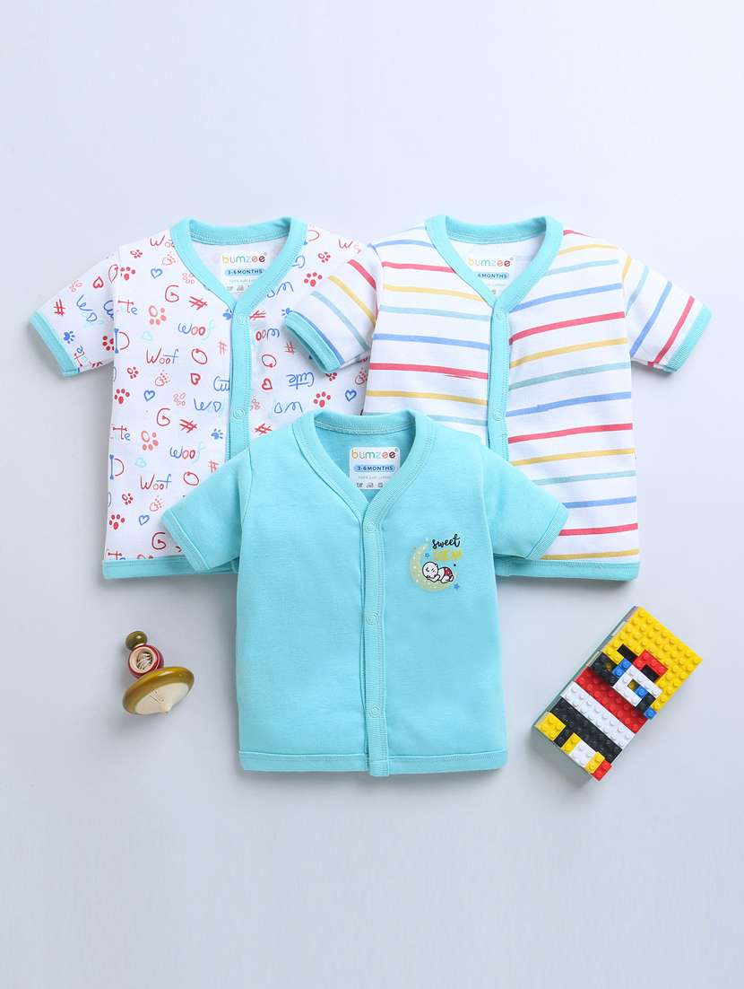 set of 3 multi coloured printed t-shirt