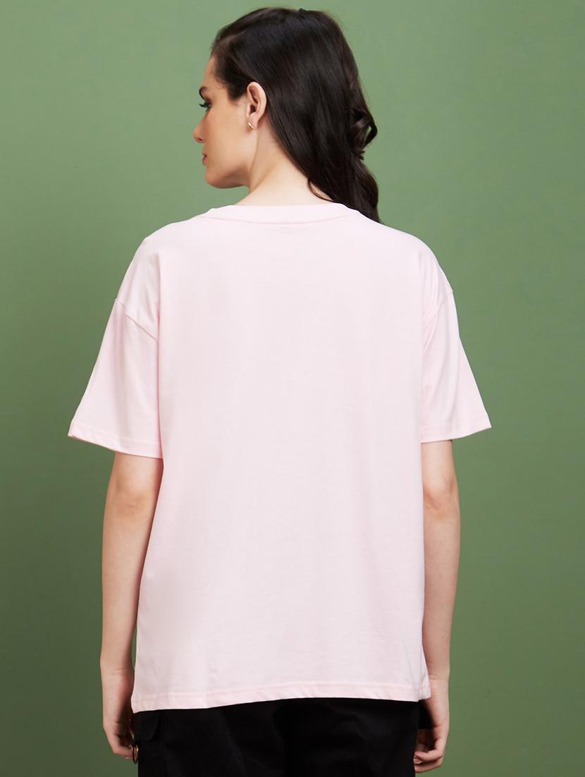 pink cotton oversized tshirt - 20885419 - Standard Image - 1