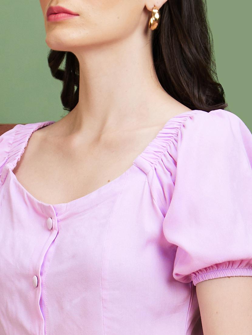 lavender solid regular top - 20885423 - Standard Image - 4