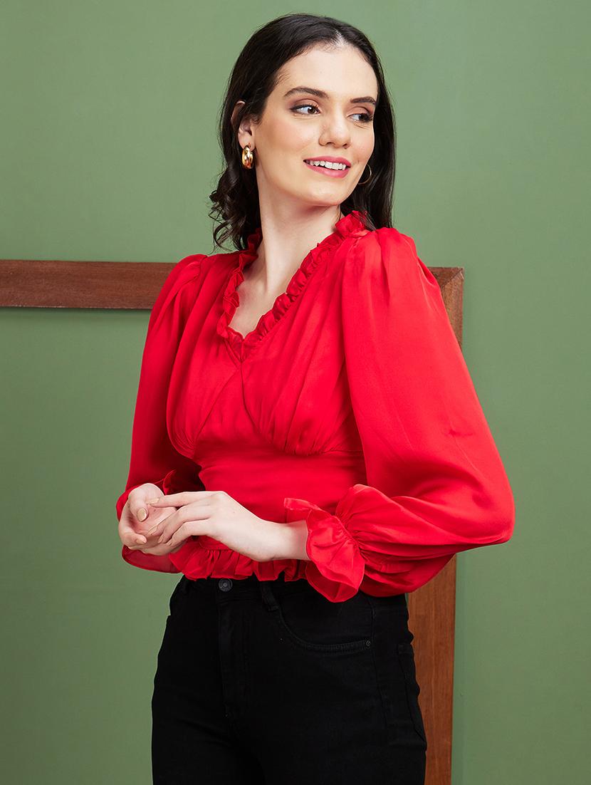 red solid regular top - 20885431 -  Standard Image - 1
