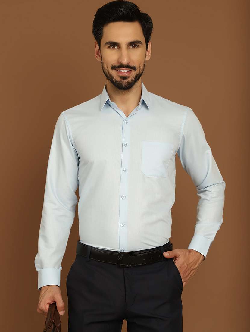 light blue cotton formal shirt