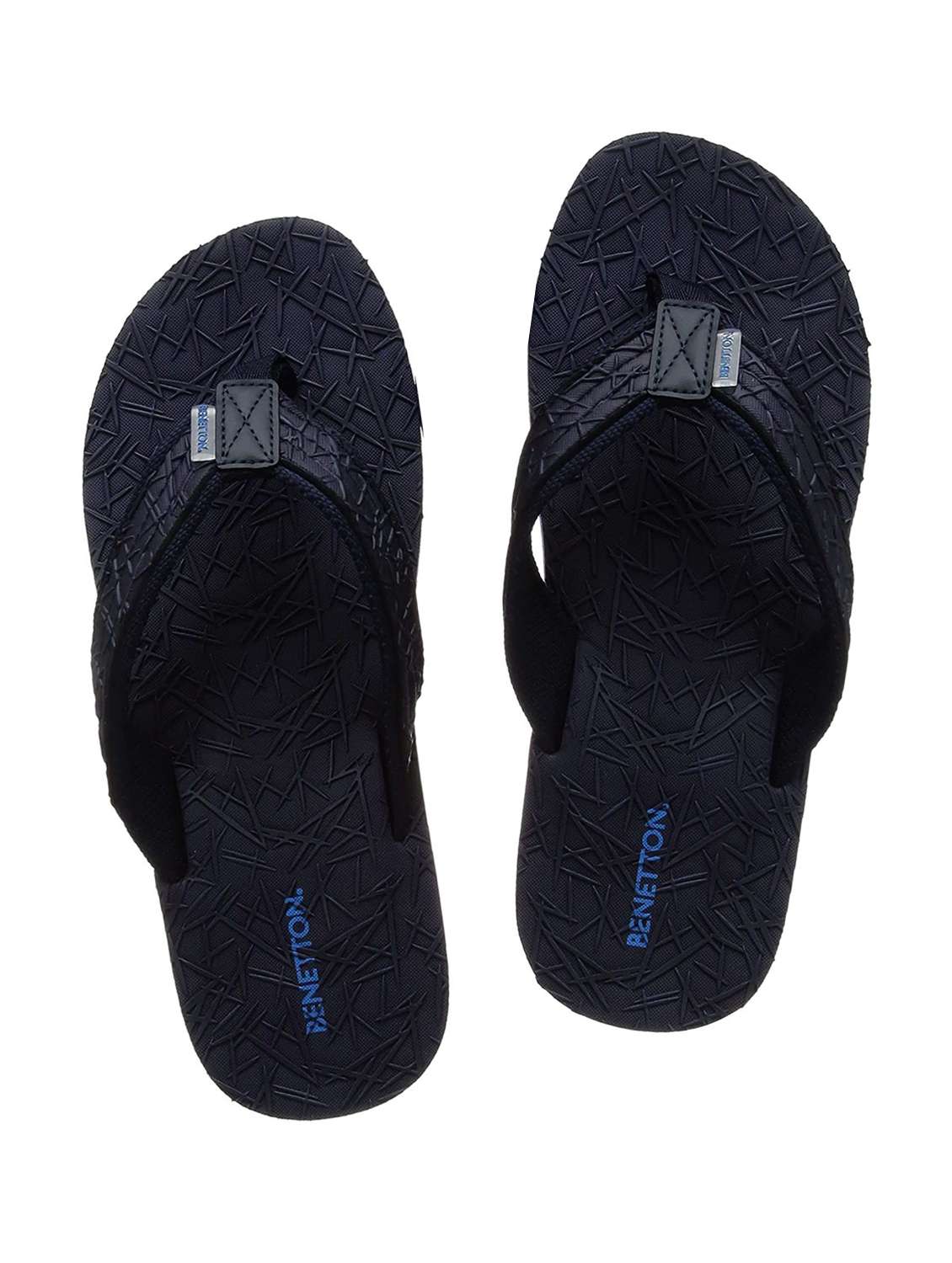 men navy blue slip on flip flop