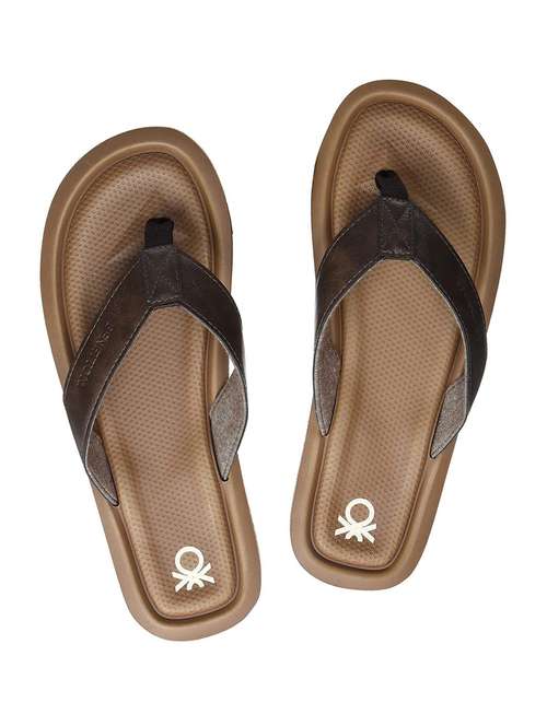 men brown slip on flip flop - 20889306 - Standard Image - 0