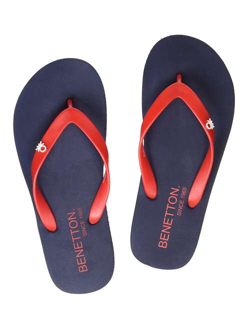 men navy blue slip on flip flop - 20889332 - Standard Image - 0