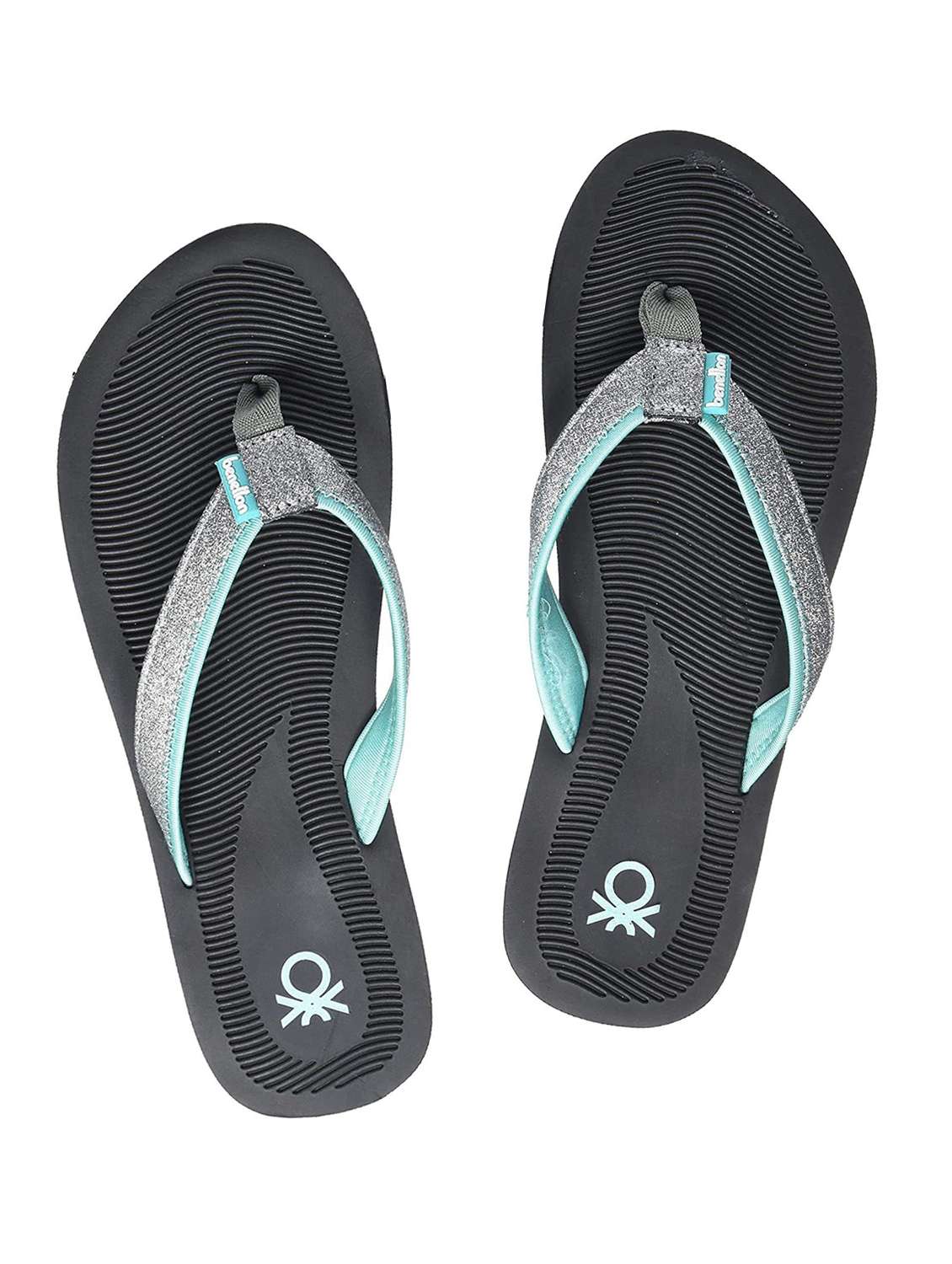 women textured flip flop
