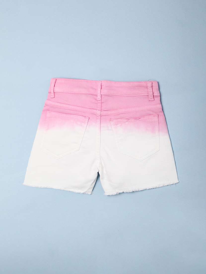 girls tie & dyed causal shorts - 20891212 -  Standard Image - 1