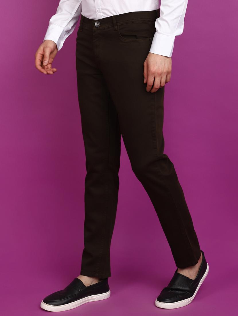 men mid rise solid chinos - 20892591 - Standard Image - 1