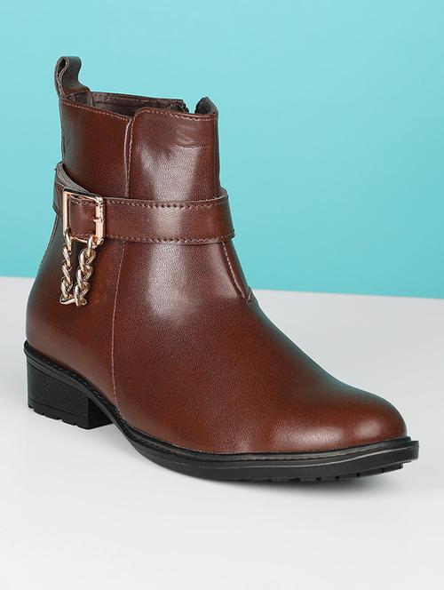ankle black slip-on boots for women - 20892596 -  Standard Image - 0