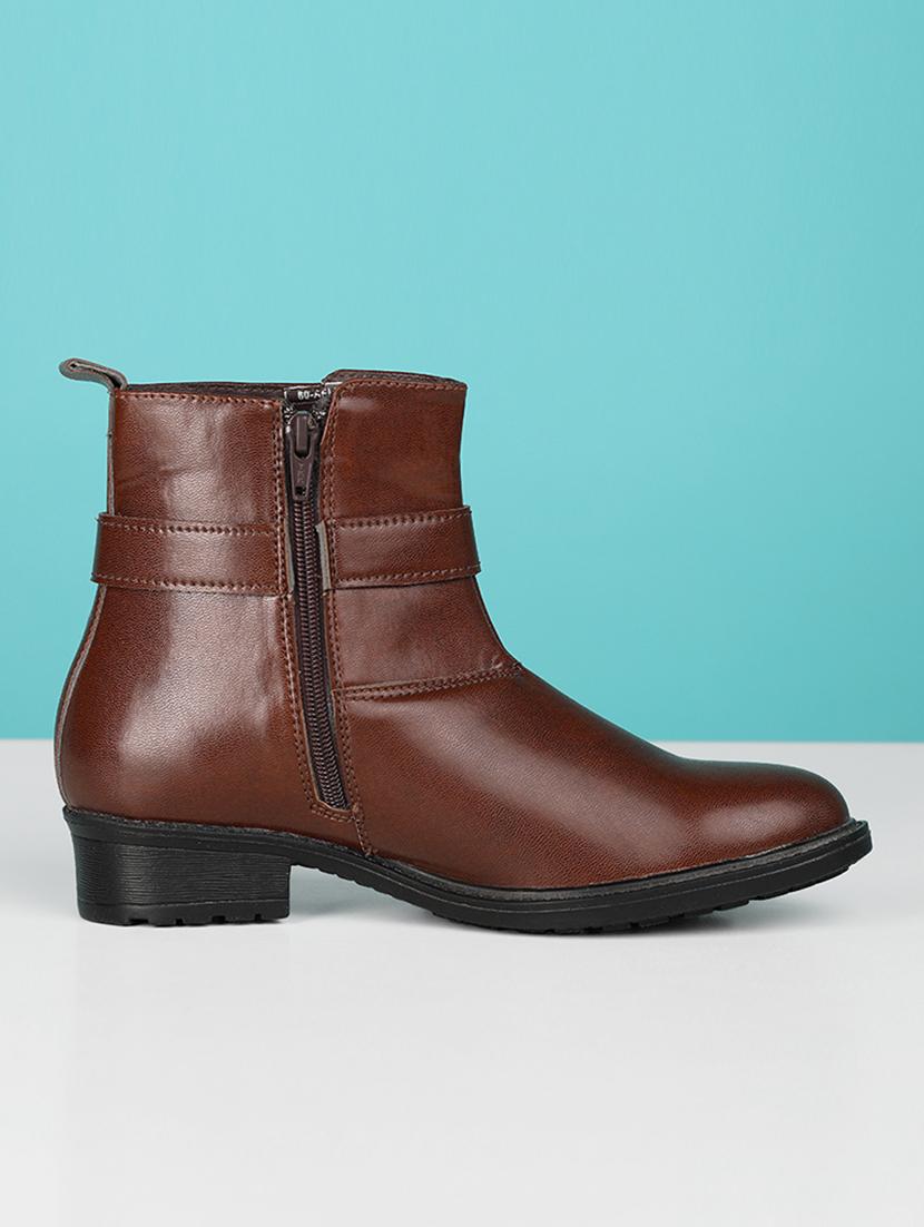 ankle black slip-on boots for women - 20892596 -  Standard Image - 1