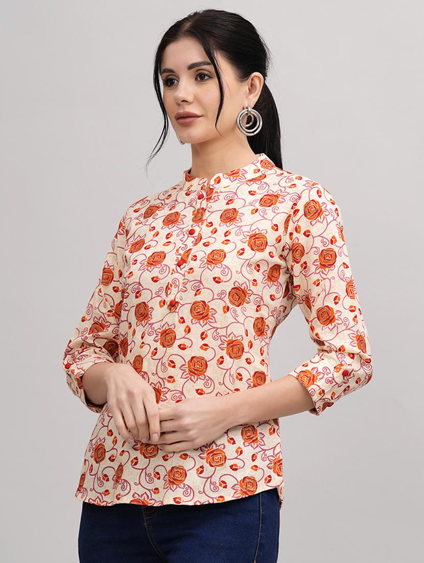 women floral printed straight top - 20892803 - Standard Image - 1