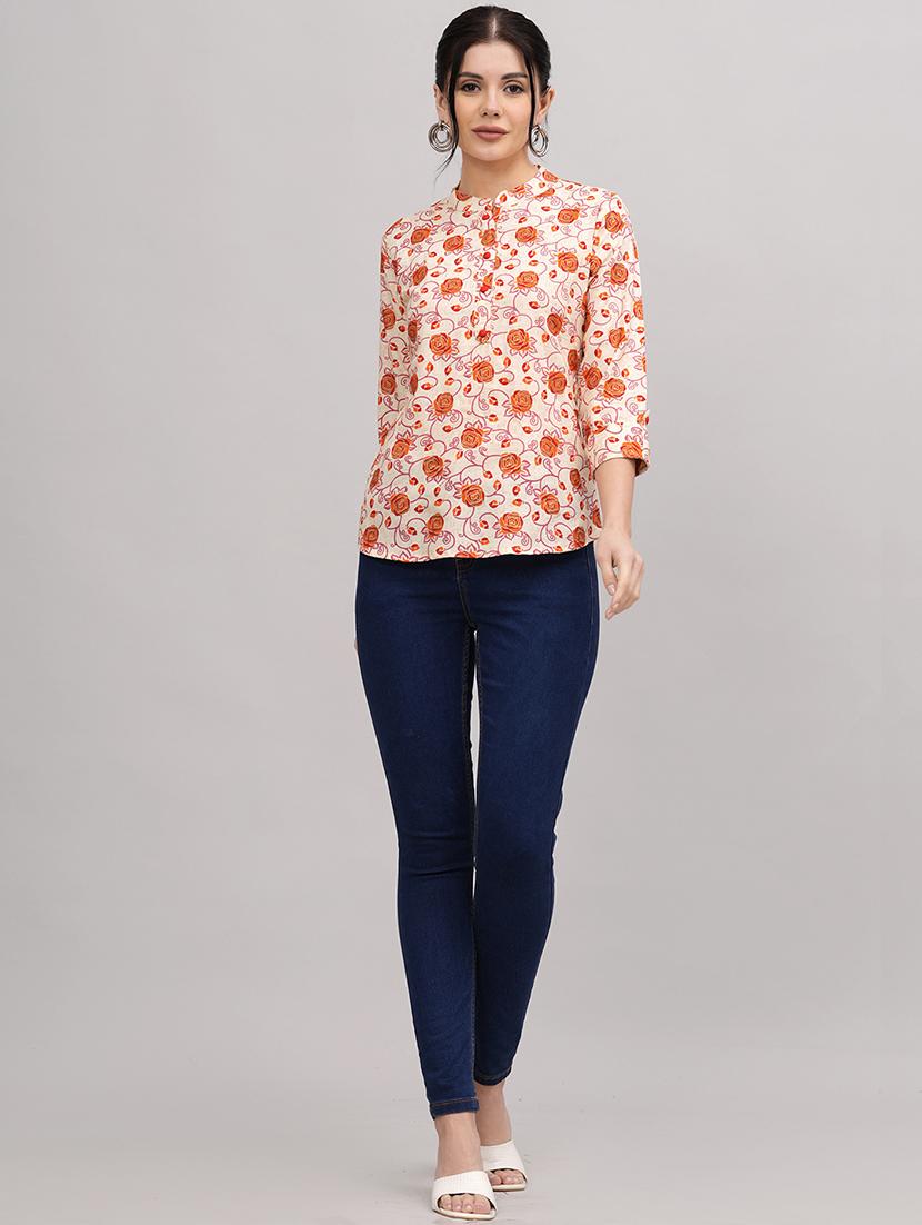 women floral printed straight top - 20892803 - Standard Image - 4