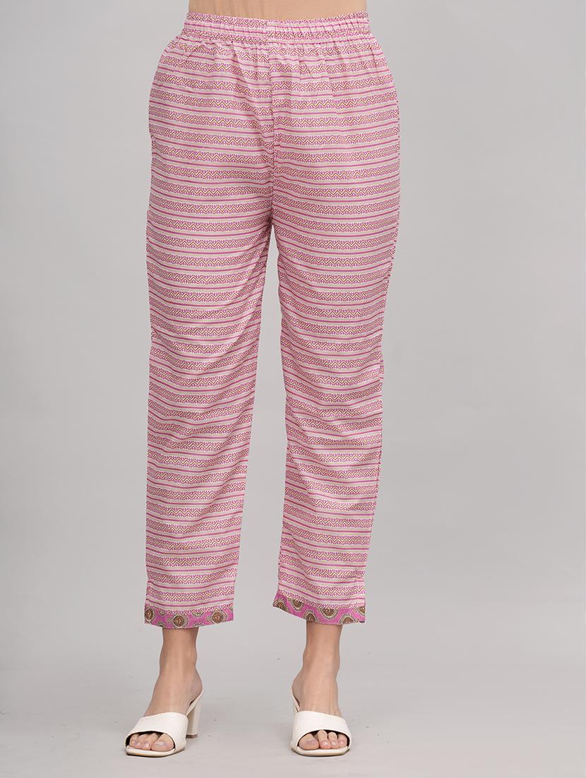 women pink round neck kurta pant set with dupatta - 20893277 - Standard Image - 4