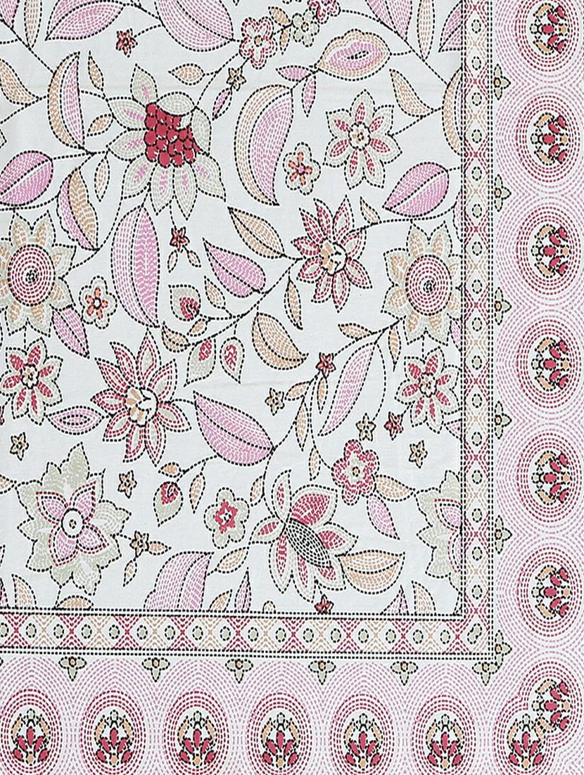 texstylers cotton printed kantha pattern jaipuri king size bedsheet with 2 pillow covers - 20893303 - Standard Image - 4