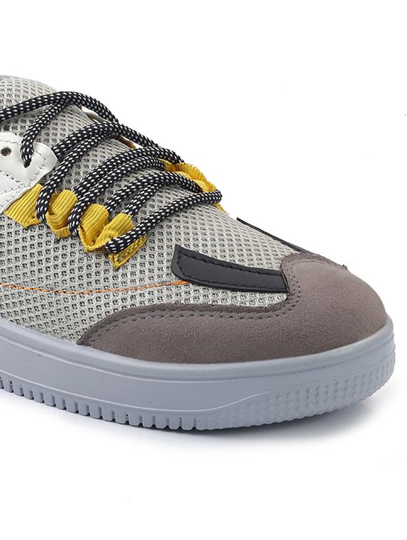 grey synthetic sneakers - 20893557 - Standard Image - 4