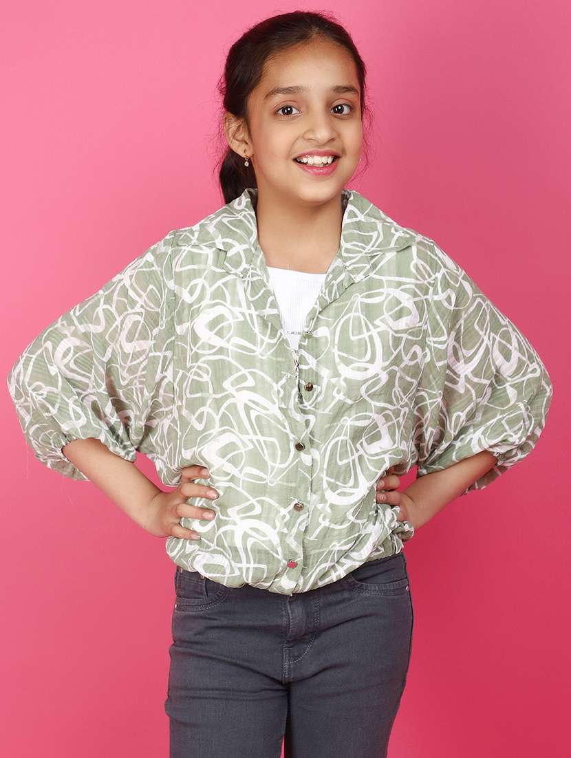 green cotton top
