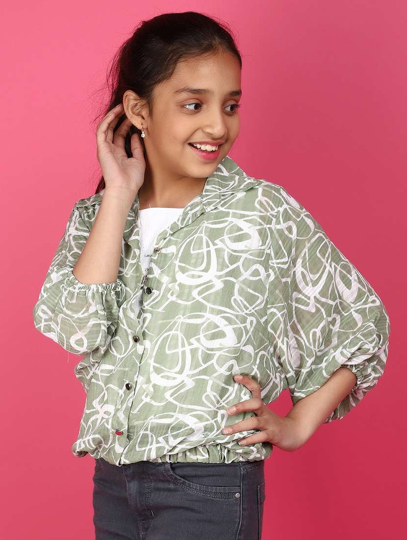 green cotton top - 20893816 -  Standard Image - 1