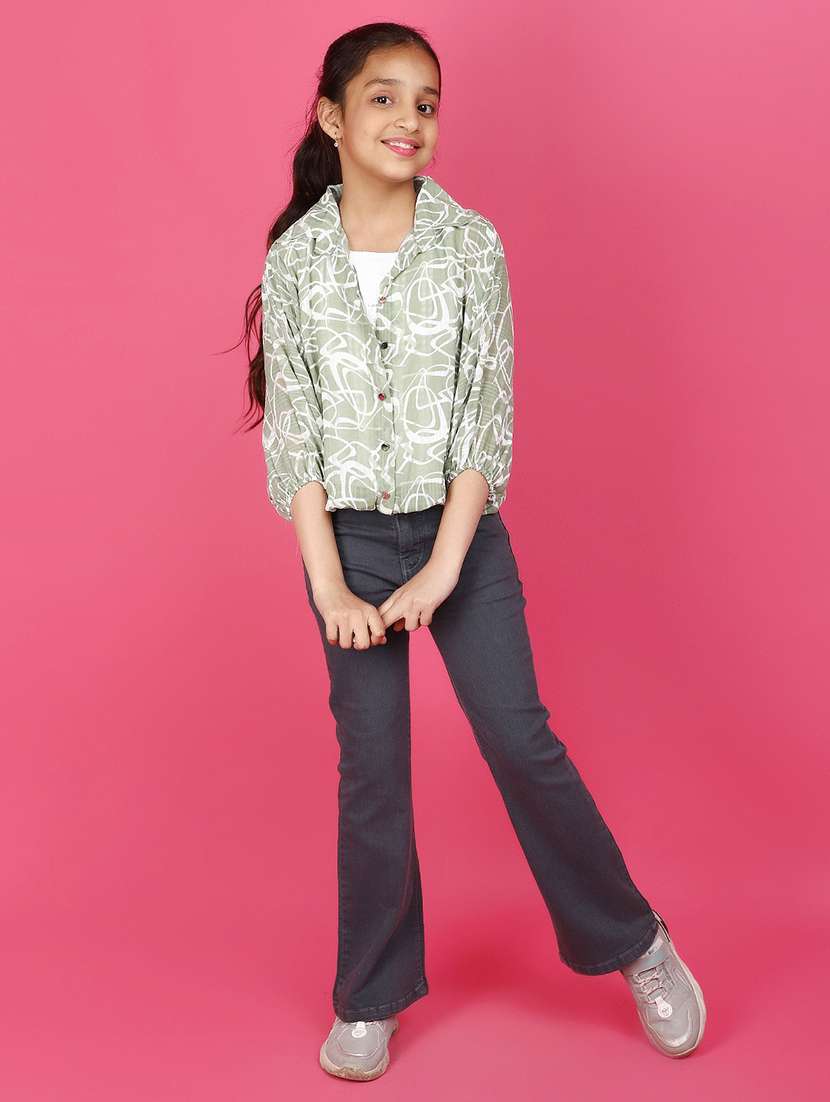 green cotton top - 20893816 -  Standard Image - 4