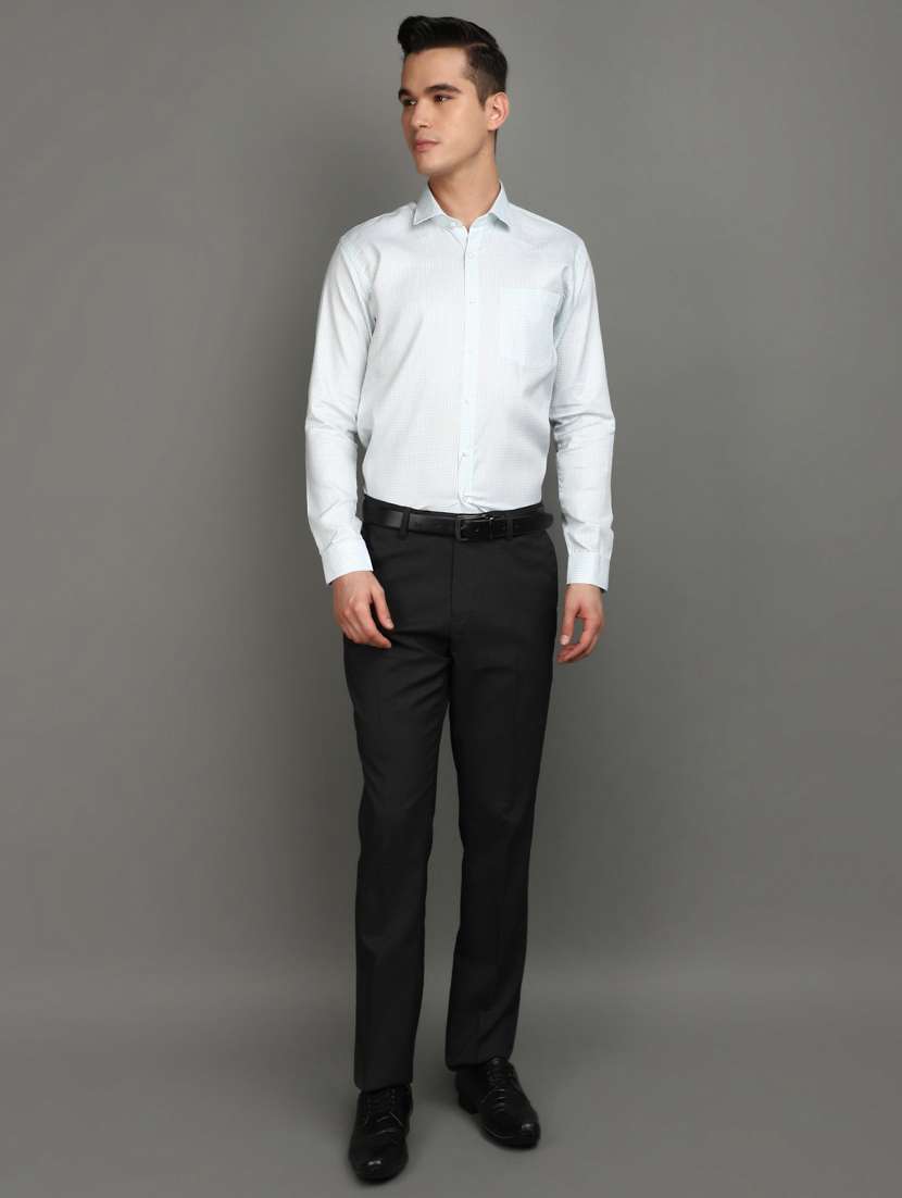 white cotton blend formal shirt - 20893903 -  Standard Image - 4