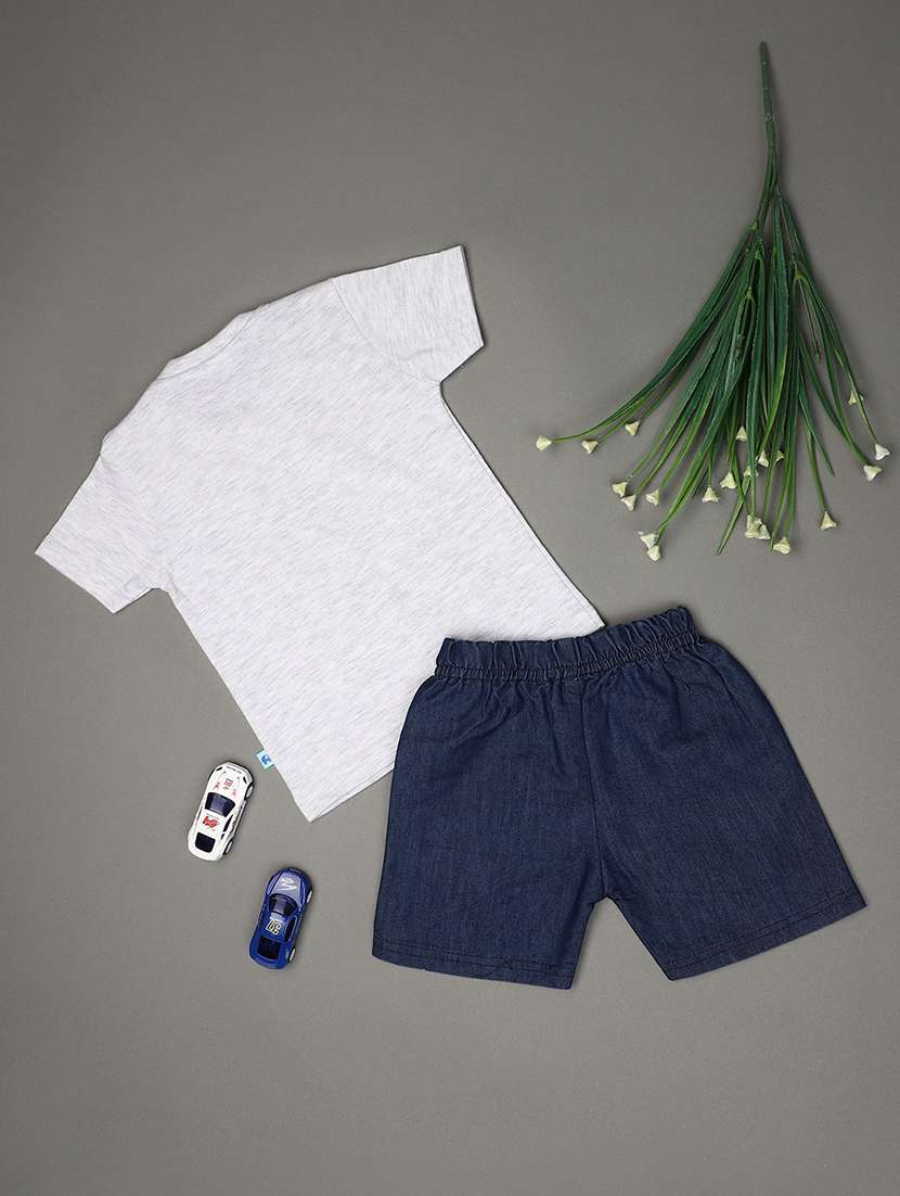 kids printed cotton shorts twin set - 20893957 -  Standard Image - 1