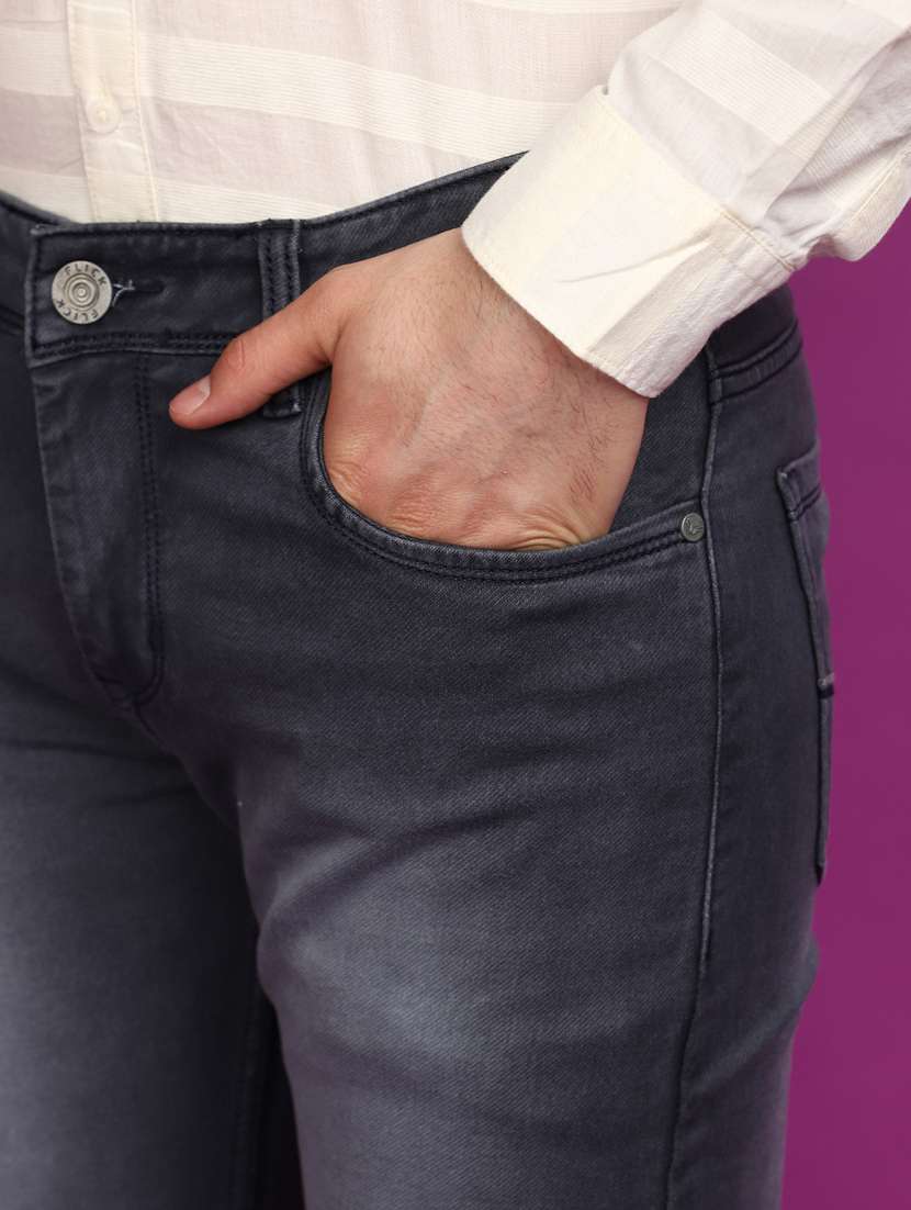 men mid rise washed denim jeans - 20893999 -  Standard Image - 4