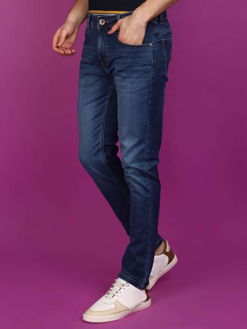men mid rise washed denim jeans - 20894033 -  Standard Image - 1