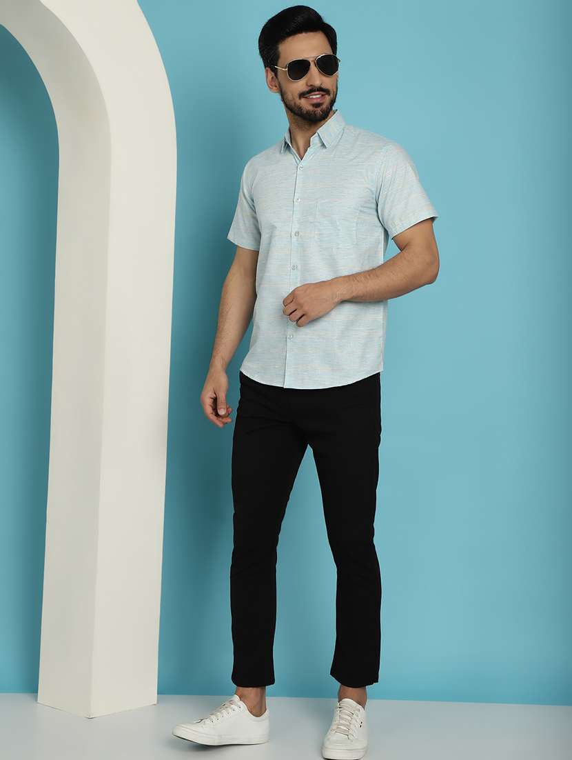 men mid rise flat front casual trouser - 20894837 -  Standard Image - 4