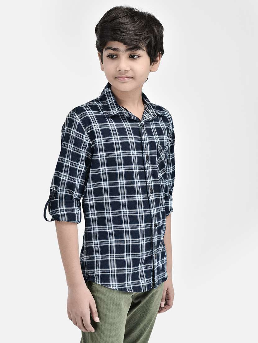 boys' check printed regular shirt - 20894956 -  Standard Image - 1