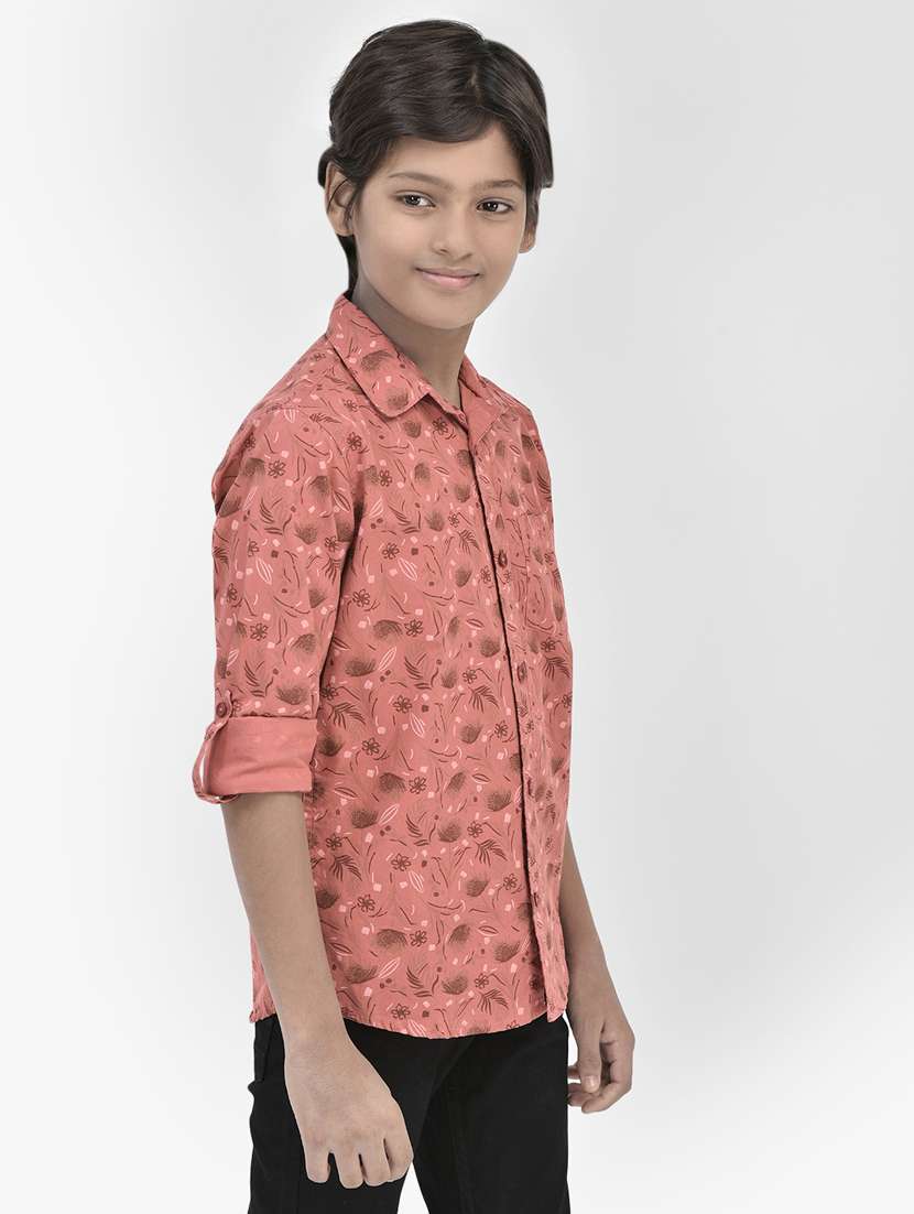 boys' floral printed regular shirt - 20894972 - Standard Image - 1