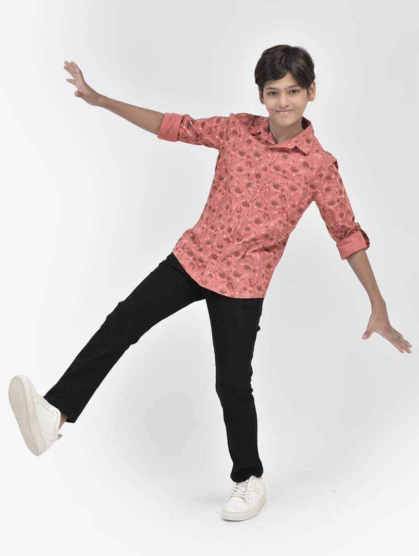 boys' floral printed regular shirt - 20894972 - Standard Image - 4