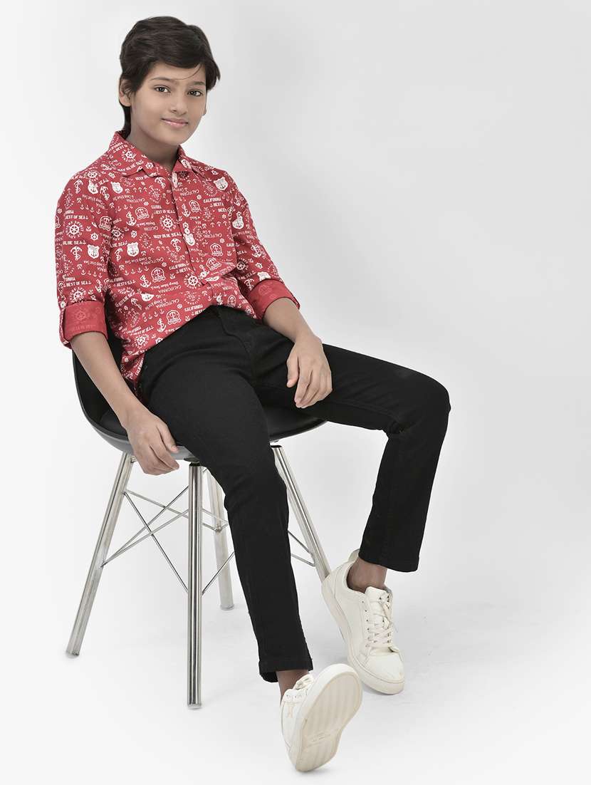 boys' graphics printed regular shirt - 20894974 -  Standard Image - 4