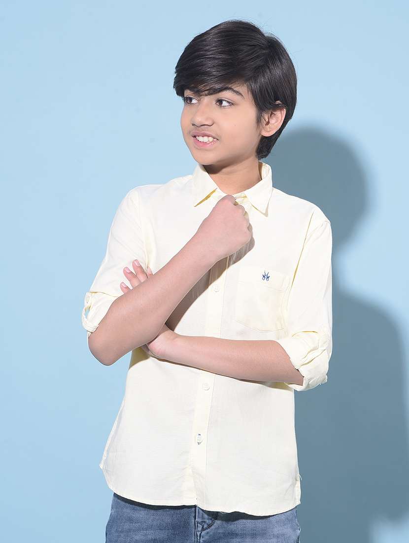 boys' classic solid color regular shirt - 20894981 -  Standard Image - 1