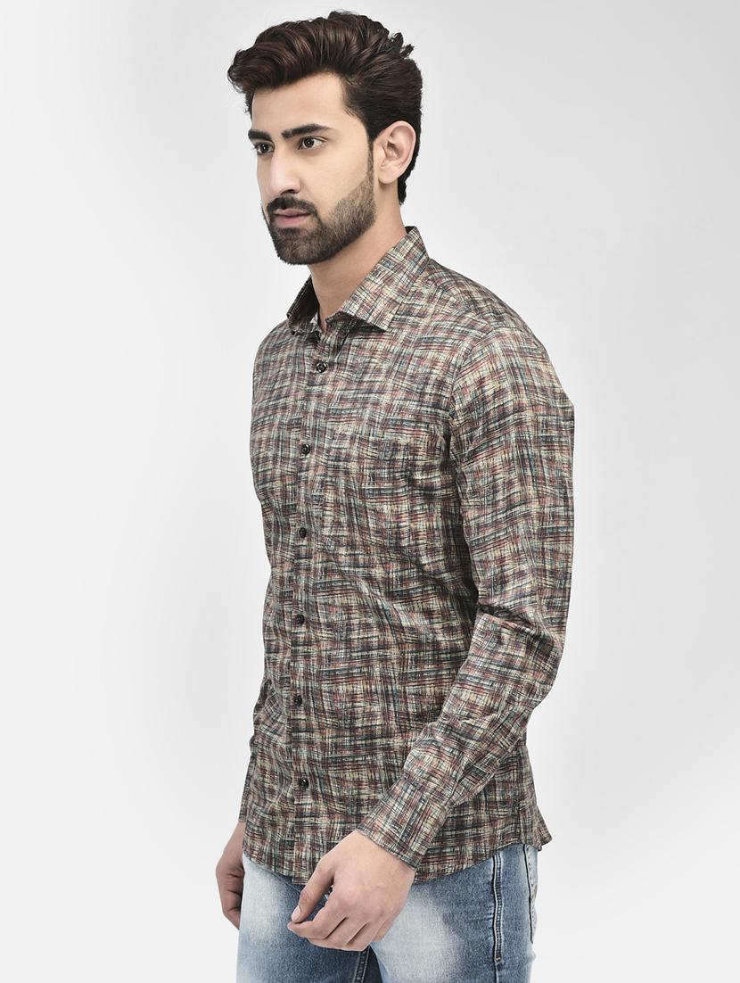 men collared long sleeve casual shirt - 20895166 - Standard Image - 1