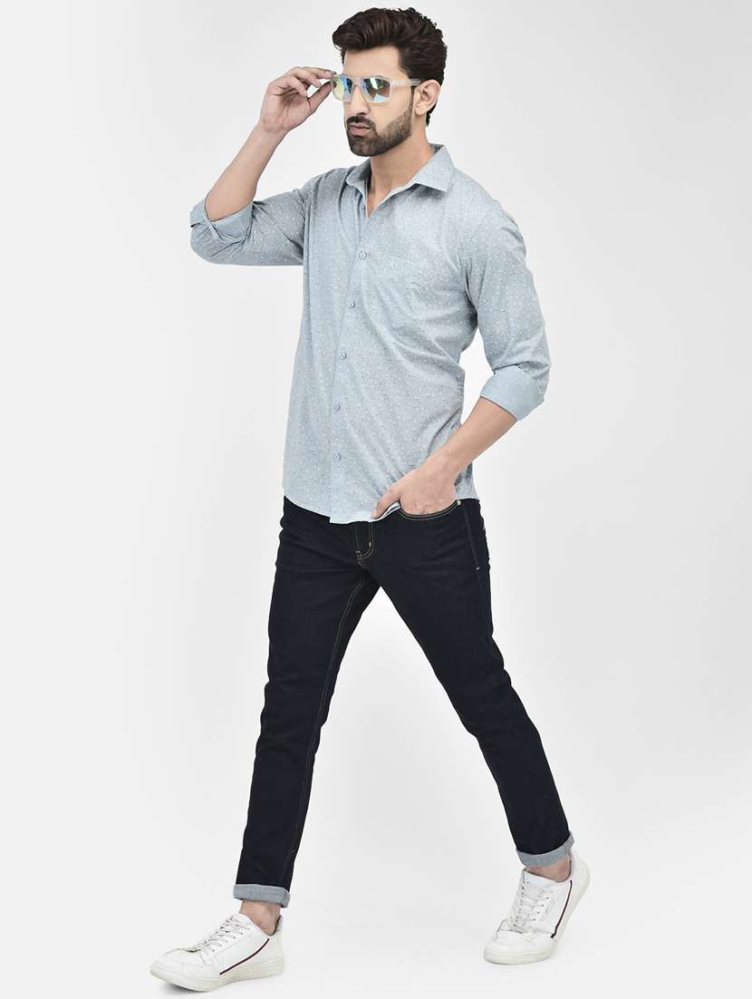 men collared long sleeve casual shirt - 20895170 -  Standard Image - 4