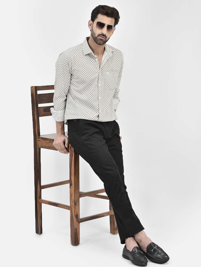 off white cotton casual shirt - 20895180 -  Standard Image - 4