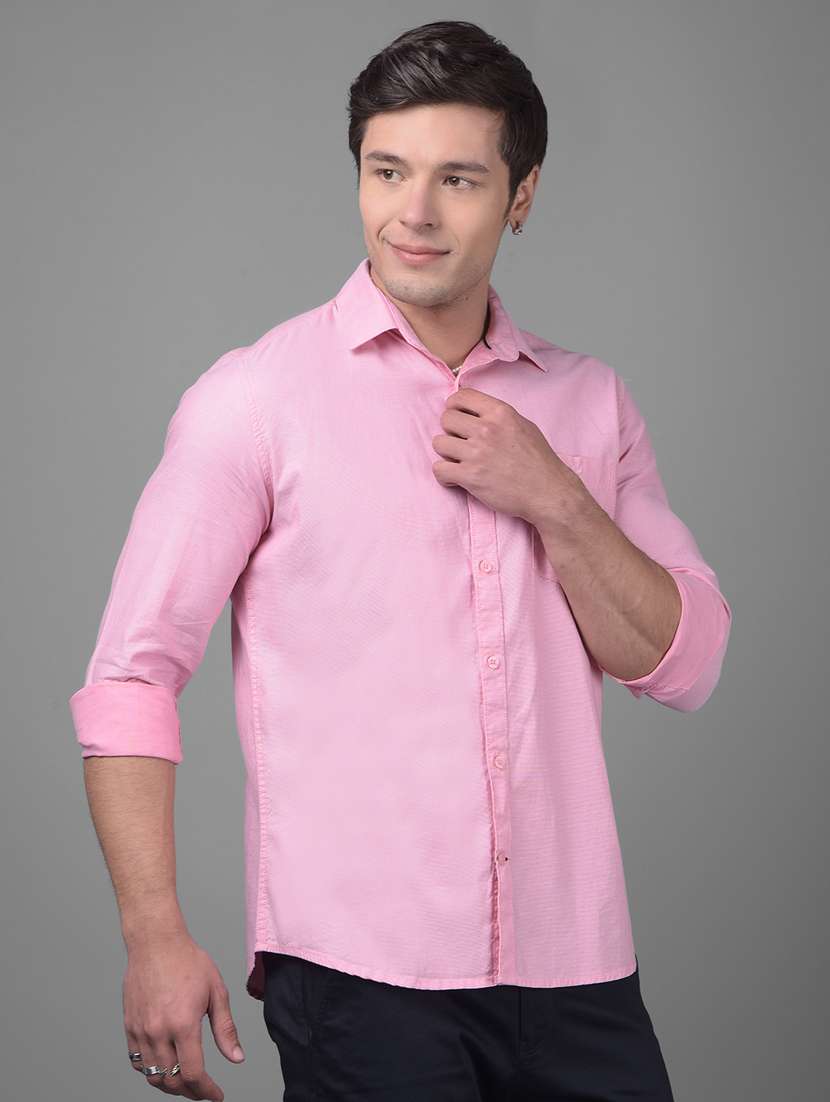 pink cotton casual shirt