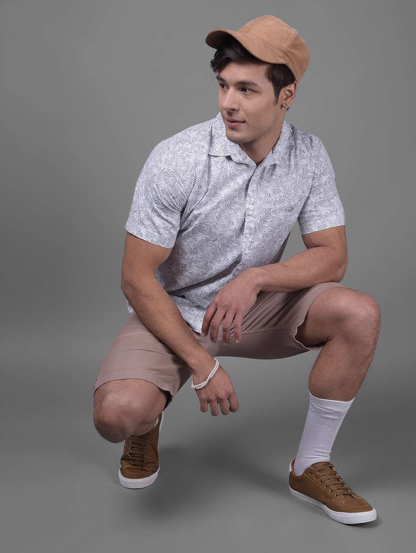 men collared short sleeve casual shirt - 20895213 -  Standard Image - 4