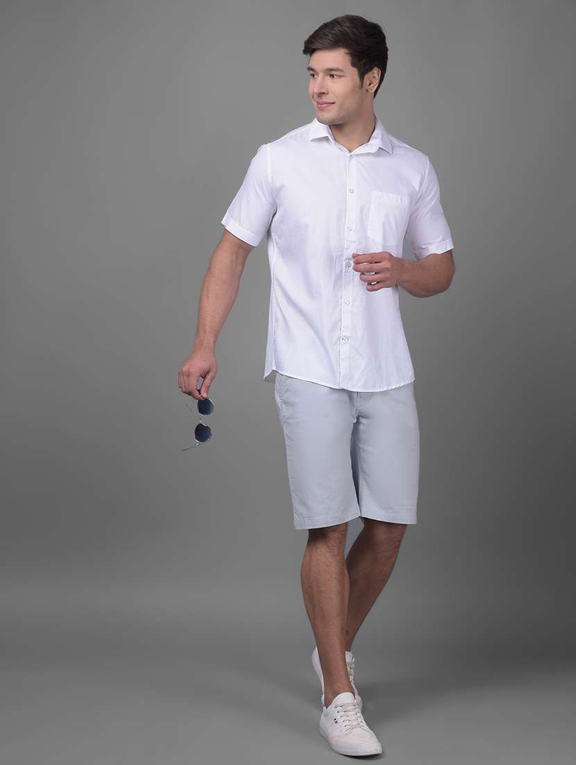 white cotton casual shirt - 20895232 -  Standard Image - 4