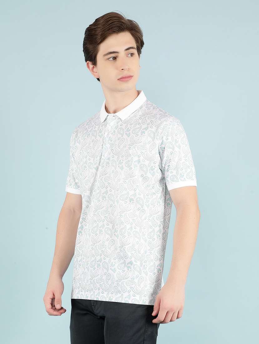 white cotton all over print tshirt - 20895320 -  Standard Image - 1