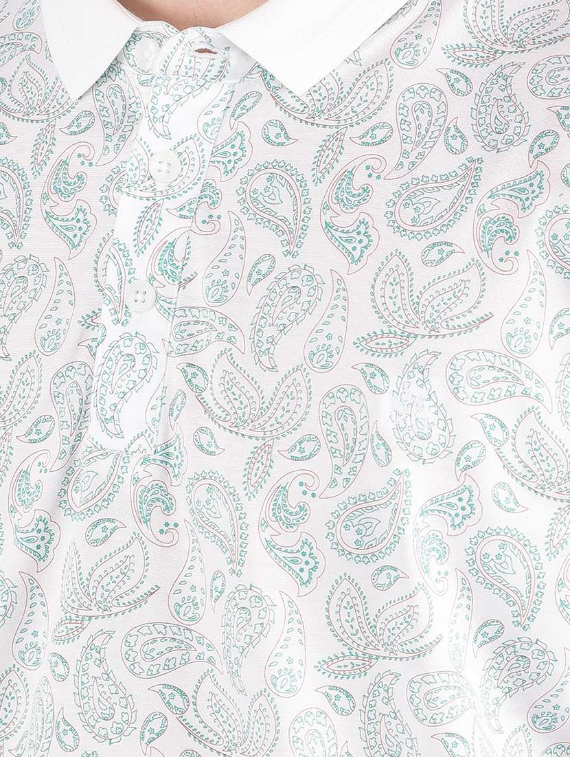 white cotton all over print tshirt - 20895320 -  Standard Image - 6